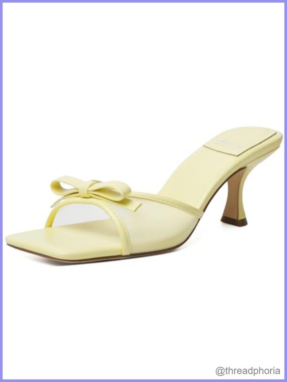 Kitten Heel Round Toe Mule with Bow Slip On Stiletto Backless Sandal